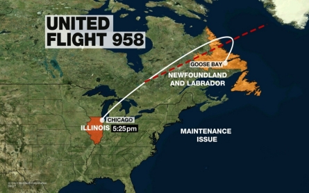 United Airlines passengers stranded in Canada